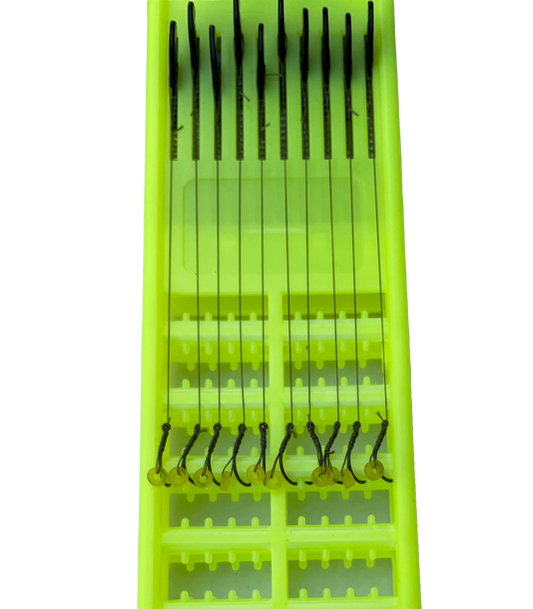 Set 20 carlige legate cu inel de silicon pentru momeala,penar cadou