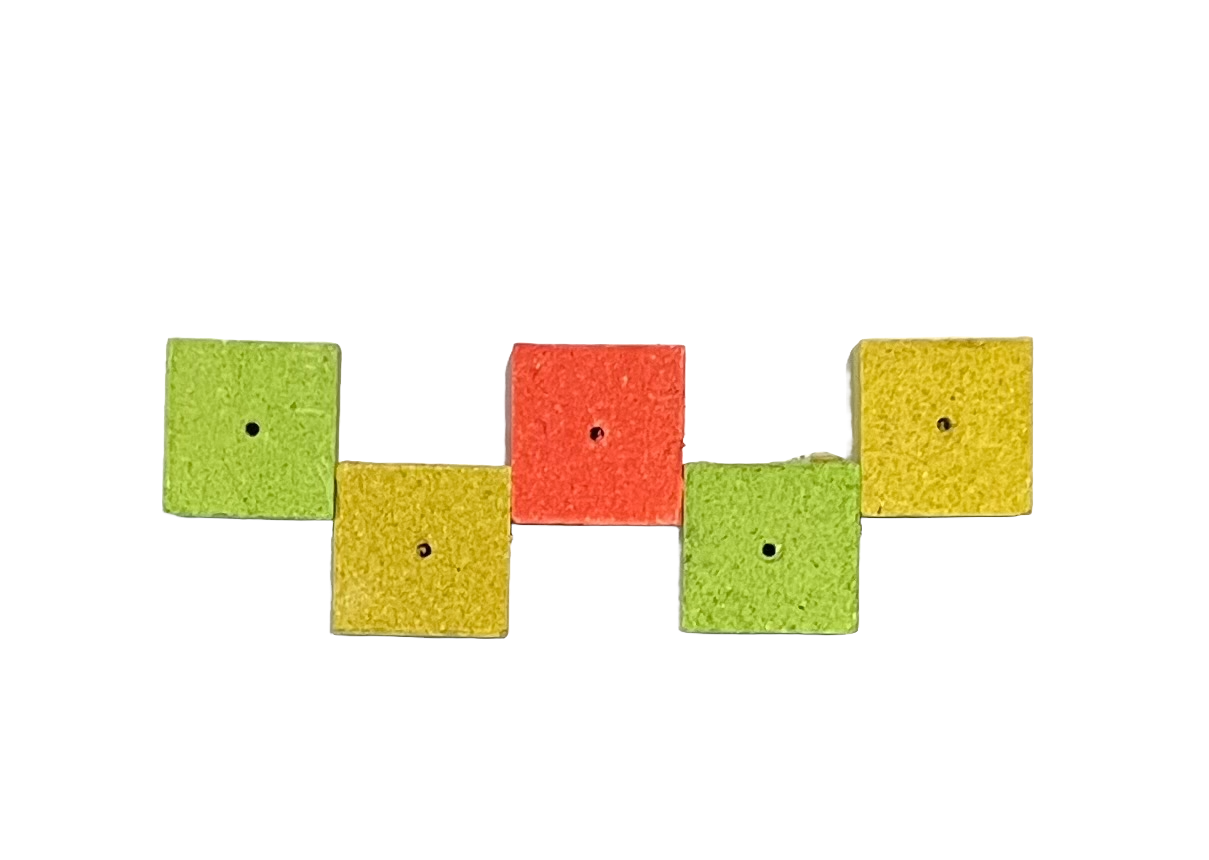 Set 5 cuburi macuca fluo,diverse arome