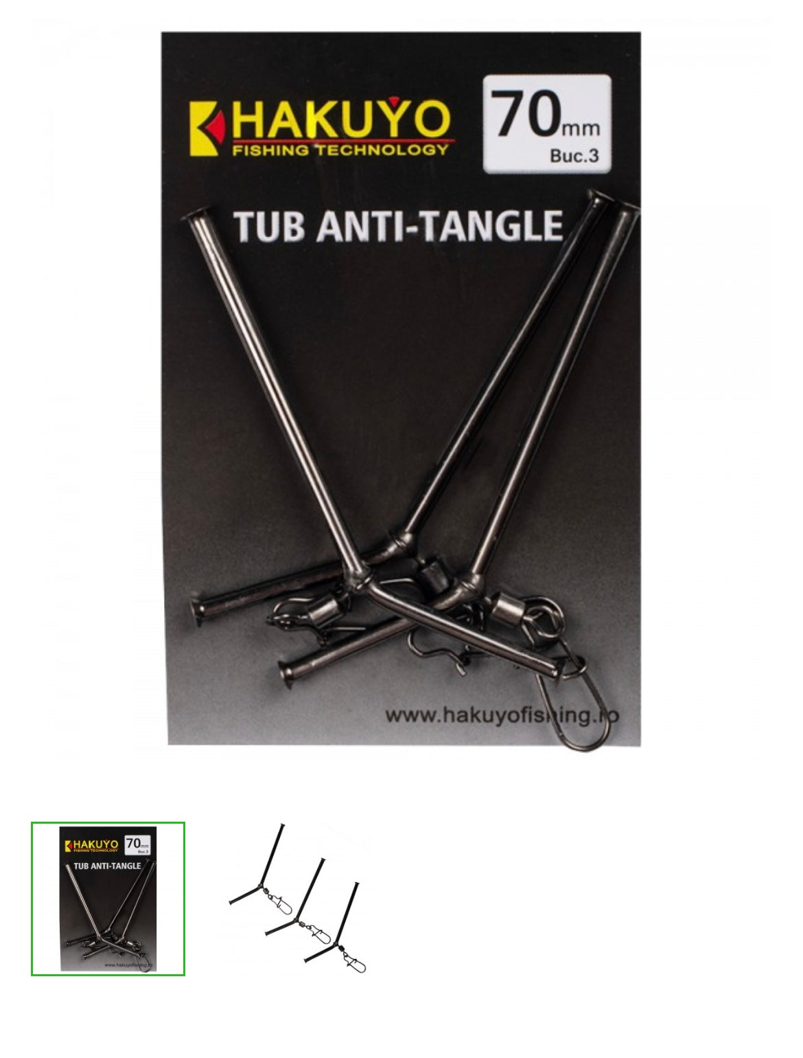 Tub antitangle metalic cu vârtej 3buc/plic